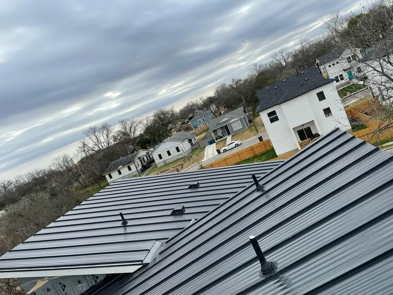 Standing seam metal roof panels with vents for Skylight Repair in Monroeville